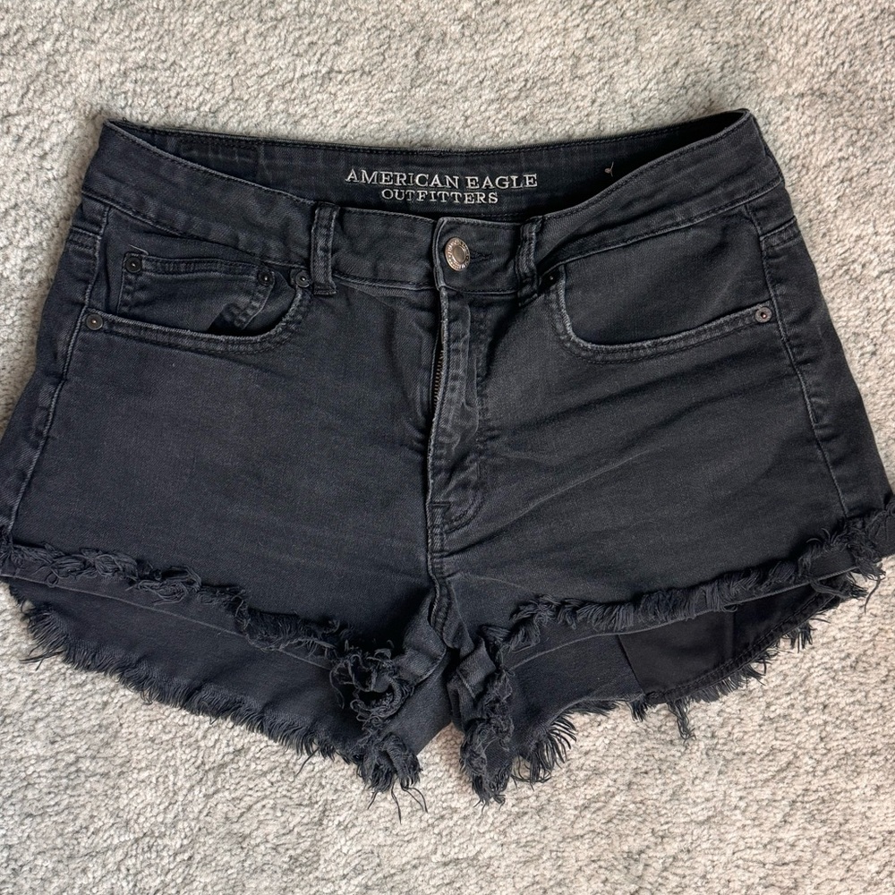 American Eagle High Waisted Denim Stretch Shorts